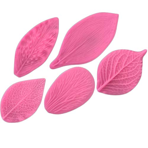 JIACUO 5 St�ck/Set Blattsilikonform Fondant Dekorationswerkzeug Pfingstrose Rose Bl�tenblatt JIACUO 5 St�ck/Set Blattsilikonform Fondant Dekorationswerkzeug Pfingstrose Rose Bl�tenblatt von Jeelar