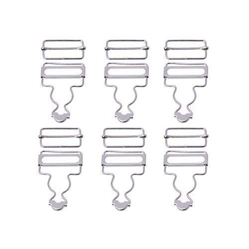 JIACUO 6 Sätze Hosenträger Schnallen Gurt Einsteller Verschluss Clip Für Kleidungsstück Metallschnallen von Jeelar