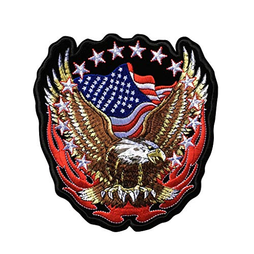 JIACUO American Eagle Abzeichen Punk Rock Bike Patch Große Stickerei Biker Patch Motorrad Kleidung Patch JIACUO American Eagle Abzeichen Punk Rock Bike Patch Große Stickerei Biker Patch Motorrad Kleidung Patch von Jeelar