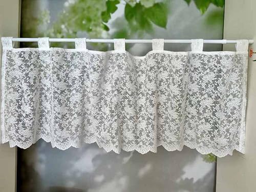 Jeeman Jacquard Spitze Bistrogardine Schlaufen Scheibengardine Kurzgardine für Fenster Landhausstil Café-Gardine Staubschutzvorhang für Bücherregal Weiß HxB 60x200cm 1 Stück Jeeman Jacquard Spitze Bistrogardine Schlaufen Scheibengardine Kurzgardine für Fenster Landhausstil Café-Gardine Staubschutzvorhang für Bücherregal Weiß HxB 60x200cm 1 Stück von Jeeman