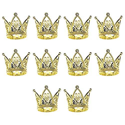 Jeenuuder 10 Stück Mini-Krone, Prinzessin, Topper, Kristall, Kinder, Haarschmuck, für Hochzeit, , Geburtstag, Kuchen, Dekoration, Werkzeug, goldfarben Jeenuuder 10 Stück Mini-Krone, Prinzessin, Topper, Kristall, Kinder, Haarschmuck, für Hochzeit, , Geburtstag, Kuchen, Dekoration, Werkzeug, goldfarben von Jeenuuder