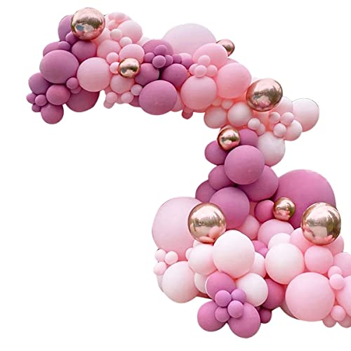 Jeenuuder Ballonbogen-Set, Rosa, 133-teilig, für die Dekoration von Geburtstagsfeiern, Rosa, Hochzeit, Brautdusche Jeenuuder Ballonbogen-Set, Rosa, 133-teilig, für die Dekoration von Geburtstagsfeiern, Rosa, Hochzeit, Brautdusche von Jeenuuder