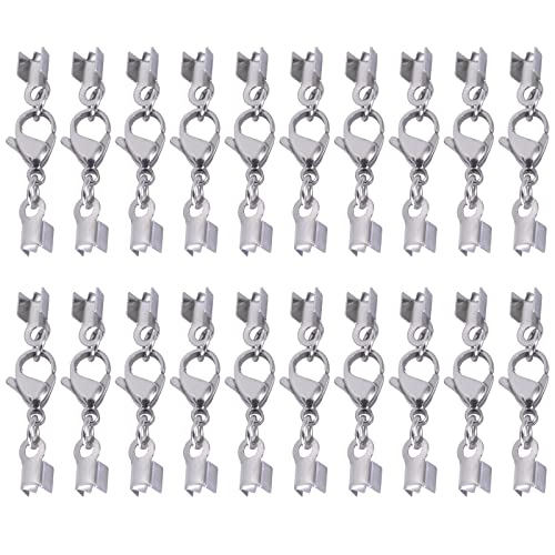 Schmuck Karabinerverschluss, Lederband Kette, Schmuckherstellung Karabiner Crimpenden Für Ketten, Lederband, Schmuck, DIY Halskette Armband Verschluss Haken, 20 Stück Schmuck Karabinerverschluss, Lederband Kette, Schmuckherstellung Karabiner Crimpenden Für Ketten, Lederband, Schmuck, DIY Halskette Armband Verschluss Haken, 20 Stück von Jeesblsy