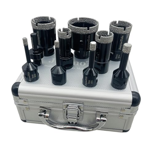 10PCs Daily Dry Hole Saw Diamond Drill Bit Set 6/6/8/10/20/25/35/40/50mm Drill Bits & 1Pc Adapter, M14 Gewinde for Ceramic Tile Marble Porcelain,Diamond Core Drill Bit Kit Power Drill Tool Kit 10PCs Daily Dry Hole Saw Diamond Drill Bit Set 6/6/8/10/20/25/35/40/50mm Drill Bits & 1Pc Adapter, M14 Gewinde for Ceramic Tile Marble Porcelain,Diamond Core Drill Bit Kit Power Drill Tool Kit von JeeynoTols