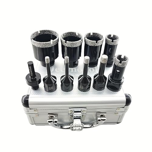 10PCs Dry Diamond Tile Bits Set, High-Quality, Family Daily Used, 6/6/8/10/20/25/35/40/50mm Drill Bits & 1PCs Adapter, For Ceramic, Tile, Marble, Porcelain M14 Thread, Core Drill, Dry Tile Drill 10PCs Dry Diamond Tile Bits Set, High-Quality, Family Daily Used, 6/6/8/10/20/25/35/40/50mm Drill Bits & 1PCs Adapter, For Ceramic, Tile, Marble, Porcelain M14 Thread, Core Drill, Dry Tile Drill von JeeynoTols