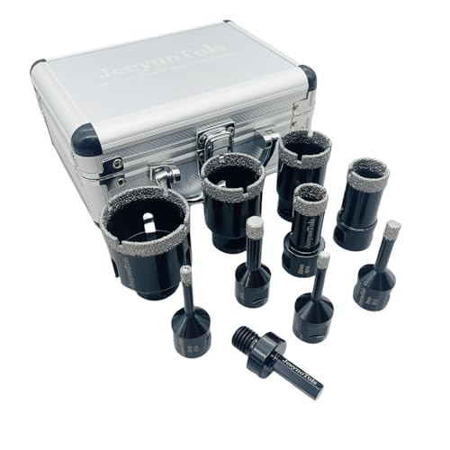 10PCs Family Daily Used Dry Diamond Tile Drills Set 6/6/8/10/20/25/35/40/50mm Drill Bits & 1Pc Adapter,M14 Gewinde for Ceramic Tile Marble Porcelain,Tool Box Title Tools Tilesaw Core drill bits 10PCs Family Daily Used Dry Diamond Tile Drills Set 6/6/8/10/20/25/35/40/50mm Drill Bits & 1Pc Adapter,M14 Gewinde for Ceramic Tile Marble Porcelain,Tool Box Title Tools Tilesaw Core drill bits von JeeynoTols