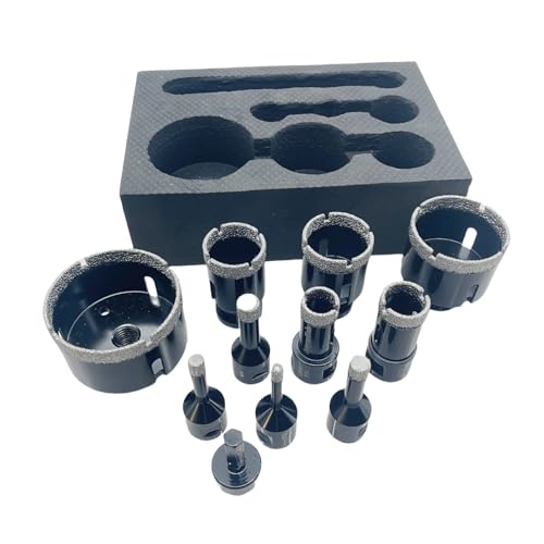 11PCs Daily Diamond Core Drill Bit Kit,No Box,6/8/10/12/20/25/35/40/55/68mm Drill Bits & Hex Shank Adapter,M14 Thread for Ceramic Tile Marble Porcelain.Hole Saw Diamond Drill Bit Set,Power Drill Tool 11PCs Daily Diamond Core Drill Bit Kit,No Box,6/8/10/12/20/25/35/40/55/68mm Drill Bits & Hex Shank Adapter,M14 Thread for Ceramic Tile Marble Porcelain.Hole Saw Diamond Drill Bit Set,Power Drill Tool von JeeynoTols