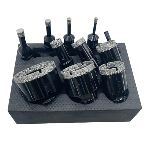 11PCs Daily Diamond Tile Drills Set,No Box 6/8/10/12/20/25/35/40/55/68mm Drill Bits & Hex Shank Adapter,M14 Thread for Ceramic Tile Marble Porcelain,Tool Box Title Tools Tilesaw Diamond core drill bit 11PCs Daily Diamond Tile Drills Set,No Box 6/8/10/12/20/25/35/40/55/68mm Drill Bits & Hex Shank Adapter,M14 Thread for Ceramic Tile Marble Porcelain,Tool Box Title Tools Tilesaw Diamond core drill bit von JeeynoTols