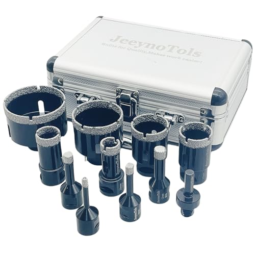 11PCs Daily Hole Saw Diamond Drill Bit Set, 6/8/10/12/20/25/35/40/55/68mm Drill Bits & Hex Shank Adapter, M14 Thread for Ceramic Tile Marble Porcelain,Diamond Core Drill Bit Kit Power Drill Tool Kit 11PCs Daily Hole Saw Diamond Drill Bit Set, 6/8/10/12/20/25/35/40/55/68mm Drill Bits & Hex Shank Adapter, M14 Thread for Ceramic Tile Marble Porcelain,Diamond Core Drill Bit Kit Power Drill Tool Kit von JeeynoTols