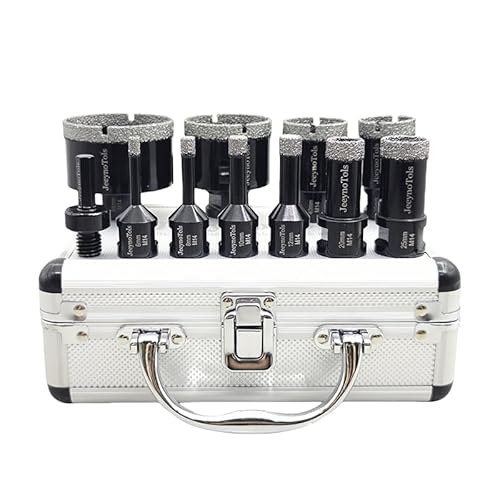 11PCs Daily Household Diamond Hole Saw Drill Bits Set, 6/8/10/12/20/25/35/40/55/68mm Drill Bits,Tool box & Hex Shank Adapter, M14 Thread For Porcelain Tile,Ceramic Tile,Granite,Diamond Core Drill Bit 11PCs Daily Household Diamond Hole Saw Drill Bits Set, 6/8/10/12/20/25/35/40/55/68mm Drill Bits,Tool box & Hex Shank Adapter, M14 Thread For Porcelain Tile,Ceramic Tile,Granite,Diamond Core Drill Bit von JeeynoTols