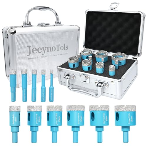 11pcs Dry Diamond Core Drill Bit, With Trangle Shank,For Ceramic Tile Marble Porcelain 11pcs Dry Diamond Core Drill Bit, With Trangle Shank,For Ceramic Tile Marble Porcelain von JeeynoTols