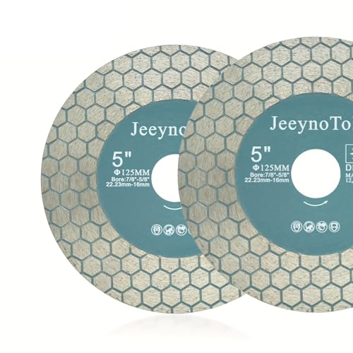 2PCs 125mm Diamond Grinding Disc, Dual Coated Tile Saw Blade Arbor 7/8"-5/8" For Grinding Polishing Cleaning Surface Granite Concrete Stone Cement, Marble, Hole Saw Drill Bit, Tile Drill Bit 2PCs 125mm Diamond Grinding Disc, Dual Coated Tile Saw Blade Arbor 7/8"-5/8" For Grinding Polishing Cleaning Surface Granite Concrete Stone Cement, Marble, Hole Saw Drill Bit, Tile Drill Bit von JeeynoTols