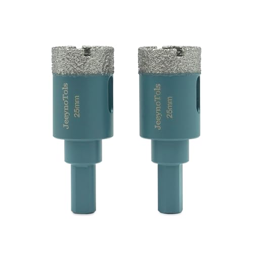 Diamant bohrkronen set 25mm 2 Stück - JeeynoTols diamant fliesenbohrer für Porzellan, Keramik, Marmor, Granit, Stein-Lochsäge-Set mit rundem Schaft. Diamant bohrkronen set 25mm 2 Stück - JeeynoTols diamant fliesenbohrer für Porzellan, Keramik, Marmor, Granit, Stein-Lochsäge-Set mit rundem Schaft. von JeeynoTols