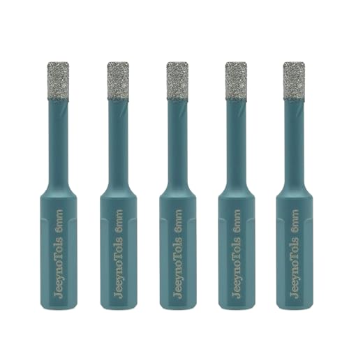 Diamant bohrkronen set 6mm 5 Stück - JeeynoTols diamant fliesenbohrer für Porzellan, Keramik, Marmor, Granit, Stein-Lochsäge-Set mit Dreiecksschaft Diamant bohrkronen set 6mm 5 Stück - JeeynoTols diamant fliesenbohrer für Porzellan, Keramik, Marmor, Granit, Stein-Lochsäge-Set mit Dreiecksschaft von JeeynoTols