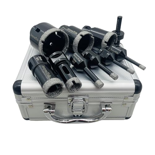 JeeynoTols 10PCs Dry Diamond Tile Drill Bit Set,Diamond material is carefully selected to ensure excellent hardness and durability,6/6/8/10/20/25/35/40/50mm Drill Bits & 1Pc Adapter, M14 Gewinde JeeynoTols 10PCs Dry Diamond Tile Drill Bit Set,Diamond material is carefully selected to ensure excellent hardness and durability,6/6/8/10/20/25/35/40/50mm Drill Bits & 1Pc Adapter, M14 Gewinde von JeeynoTols