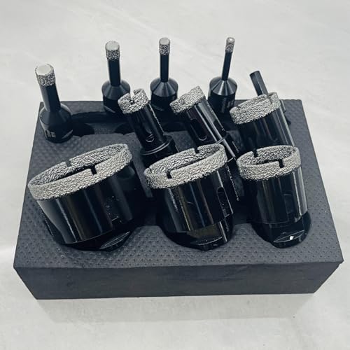 JeeynoTols 11PCs Diamond Tile Drill Bit Set,No Box,6/8/ 10/12/20/25/35/40/55/68mm Drill Bits &Hex Shank Adapter, M14 Thread for Ceramic Tile Marble Porcelain.Diamond Core Drill Bit Kit JeeynoTols 11PCs Diamond Tile Drill Bit Set,No Box,6/8/ 10/12/20/25/35/40/55/68mm Drill Bits &Hex Shank Adapter, M14 Thread for Ceramic Tile Marble Porcelain.Diamond Core Drill Bit Kit von JeeynoTols