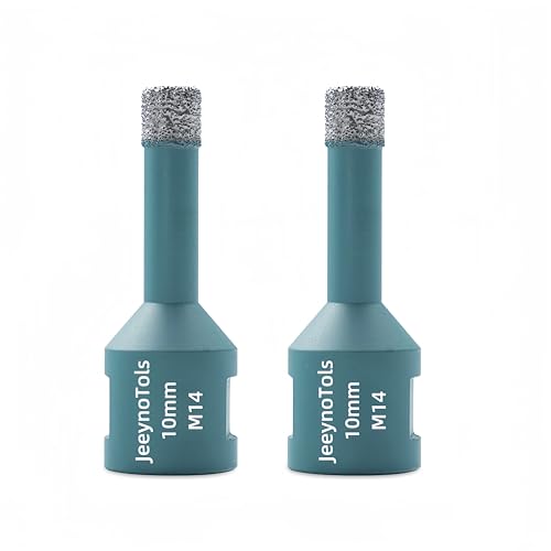 JeeynoTols Diamant-Bohrkrone 10mm - 2 stücke M14 Diamantbohrer Lochsäge Fliesenbohrer für Fliesen Porzellan Keramik Marmor Granit,für Winkelschleifer JeeynoTols Diamant-Bohrkrone 10mm - 2 stücke M14 Diamantbohrer Lochsäge Fliesenbohrer für Fliesen Porzellan Keramik Marmor Granit,für Winkelschleifer von JeeynoTols