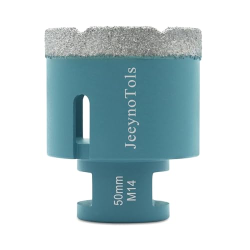 JeeynoTols Diamant-Bohrkrone 50mm - M14 Diamantbohrer Lochsäge Fliesenbohrer für Fliesen Porzellan Keramik Marmor Granit,für Winkelschleifer JeeynoTols Diamant-Bohrkrone 50mm - M14 Diamantbohrer Lochsäge Fliesenbohrer für Fliesen Porzellan Keramik Marmor Granit,für Winkelschleifer von JeeynoTols
