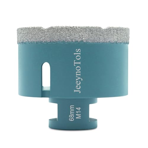 JeeynoTols Diamant-Bohrkrone 68mm - M14 Diamantbohrer Lochsäge Fliesenbohrer für Fliesen Porzellan Keramik Marmor Granit,für Winkelschleifer JeeynoTols Diamant-Bohrkrone 68mm - M14 Diamantbohrer Lochsäge Fliesenbohrer für Fliesen Porzellan Keramik Marmor Granit,für Winkelschleifer von JeeynoTols