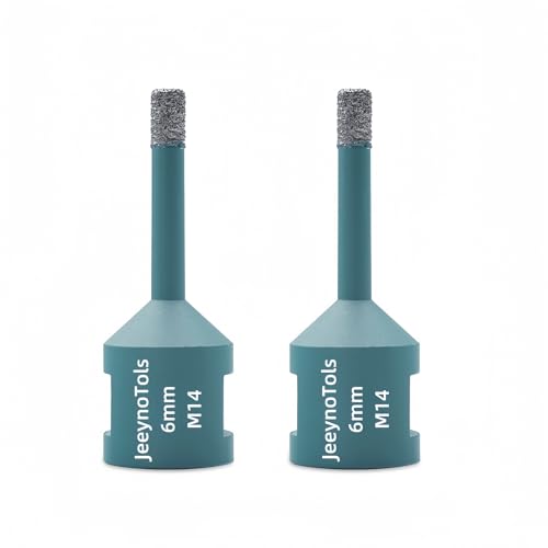 JeeynoTols Diamant-Bohrkrone 6mm - 2 stücke M14 Diamantbohrer Lochsäge Fliesenbohrer für Fliesen Porzellan Keramik Marmor Granit,für Winkelschleifer JeeynoTols Diamant-Bohrkrone 6mm - 2 stücke M14 Diamantbohrer Lochsäge Fliesenbohrer für Fliesen Porzellan Keramik Marmor Granit,für Winkelschleifer von JeeynoTols