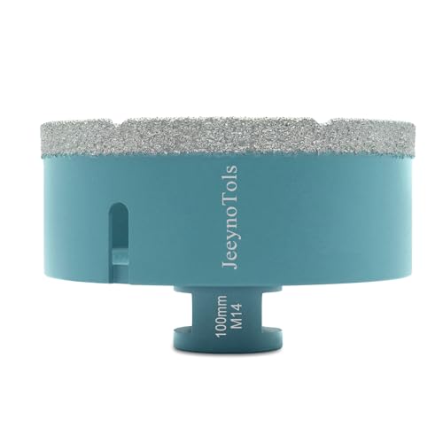 JeeynoTols Diamant Fliesenbohrer 100mm - M14 Diamantbohrer Lochsäge für Fliesen Porzellan Keramik Marmor Granit,für Winkelschleifer JeeynoTols Diamant Fliesenbohrer 100mm - M14 Diamantbohrer Lochsäge für Fliesen Porzellan Keramik Marmor Granit,für Winkelschleifer von JeeynoTols