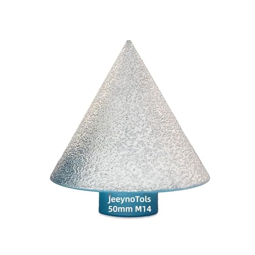JeeynoTols Diamant Fasenbohrer 50mm - Diamant-Senker-Bohrer zum Vergrößern Formen von vorhandenen Löchern in Granit, Marmor und Fliesen, M14-Gewinde Diamant-Kegel-Fliesenbohrer Winkelschleifer von JeeynoTols