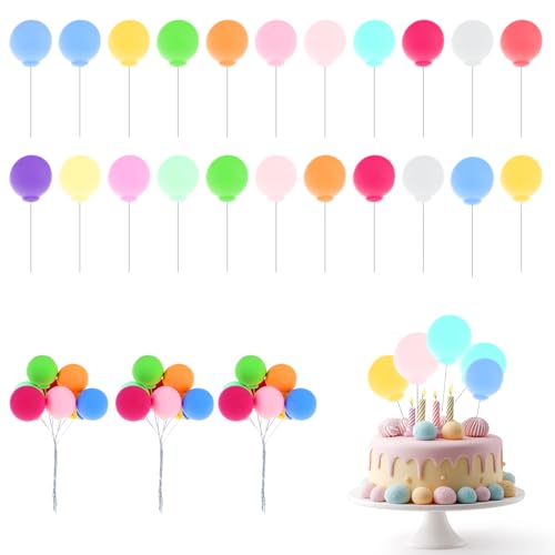 Jeffdad 30 Stück Tortendeko Kugeln, Mini Ballon Cupcake Kugel Cake Topper Geburtstag Bunte Luftballons Kuchen Deko Backen Kuchen Dekorationen für Geburtstagsfeier Hochzeit Jeffdad 30 Stück Tortendeko Kugeln, Mini Ballon Cupcake Kugel Cake Topper Geburtstag Bunte Luftballons Kuchen Deko Backen Kuchen Dekorationen für Geburtstagsfeier Hochzeit von Jeffdad