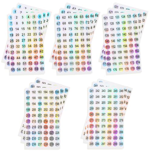 Jeffdad 900 Stück Nummer Aufkleber, 3 Sets Holografische Zahlen-Aufkleber 1-300, Kleine Zahlenaufkleber 10 mm Selbstklebende Runde Zahlen Sticker Etiketten-Laseraufkleber zum Ordnen Nagellackflaschen Jeffdad 900 Stück Nummer Aufkleber, 3 Sets Holografische Zahlen-Aufkleber 1-300, Kleine Zahlenaufkleber 10 mm Selbstklebende Runde Zahlen Sticker Etiketten-Laseraufkleber zum Ordnen Nagellackflaschen von Jeffdad