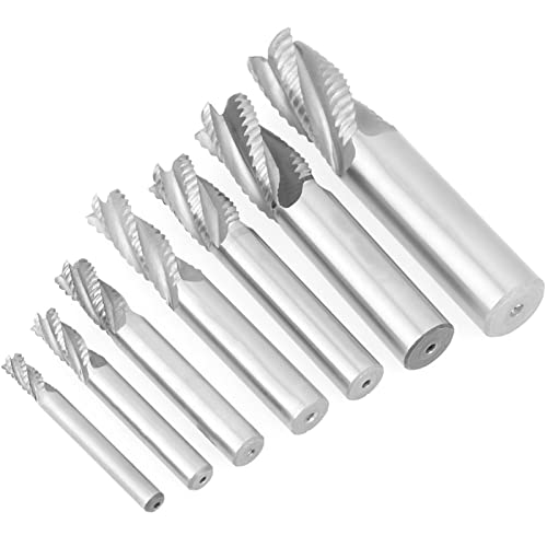 7-teiliges Set mit 4 Nuten, 6 X 20 Mm, Fräser, Fräser, Fräser, Schruppfräser, 20 Mm HSS-Schaftfräser, Fräser, Schruppfräser, Spanbrecher von Jeffergarden