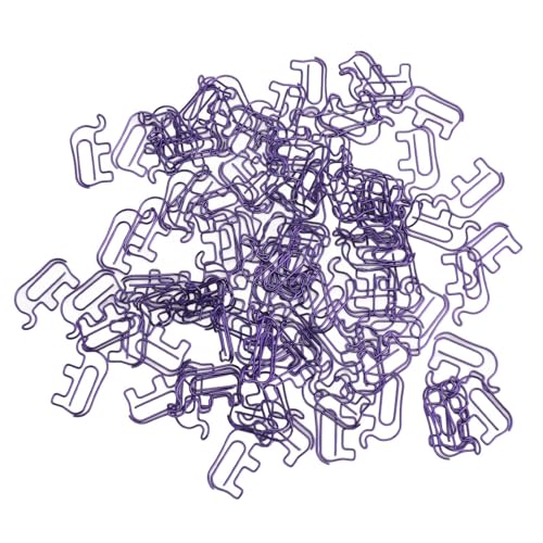 Jeffergarden 100 Stück Elefanten-Büroklammern, Großpackung, Edelstahl, Niedliche Büroklammer in Tierform für Büro, Schule, Foto-Lesezeichen mit Aufbewahrungsbox (PURPLE) von Jeffergarden