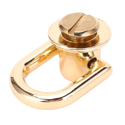 Jeffergarden 20pcs 16x12mm D Ring Nieten 360 ° Rotierende Zinklegierungsschraubenstollen für Lederhandwerk, Gürtel und Taschen (GOLD) von Jeffergarden
