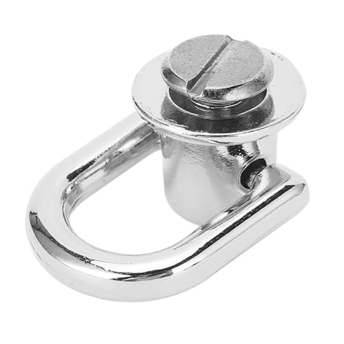 Jeffergarden 20pcs 16x12mm D Ring Nieten 360 ° Rotierende Zinklegierungsschraubenstollen für Lederhandwerk, Gürtel und Taschen (Silberfarbe) von Jeffergarden