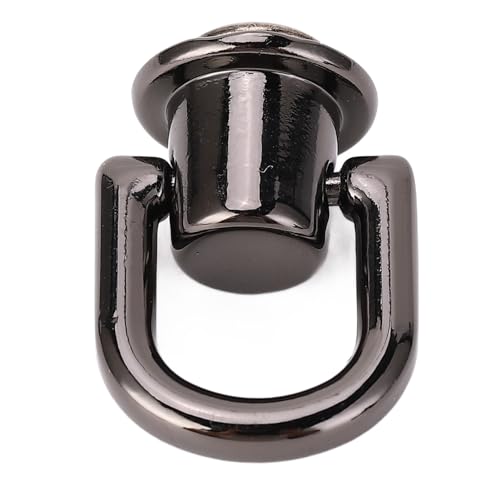 Jeffergarden 20pcs 16x12mm D Ring Nieten 360 ° Rotierende Zinklegierungsschraubenstollen für Lederhandwerk, Gürtel und Taschen (Waffenfarbe) von Jeffergarden