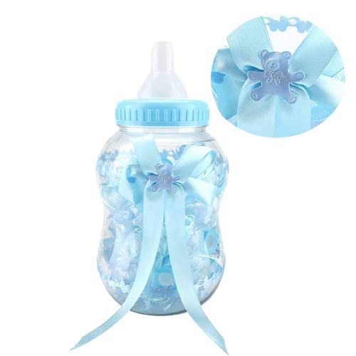 Jeffergarden 30 stücke Fillable Baby Bottle Favors Mini Süßigkeiten Flasche Füllbare Babyflaschenbevorzugungen Nette Babyflasche Form Süßigkeitskästen für Event Taufe Party Dekoration (Blau) von Jeffergarden