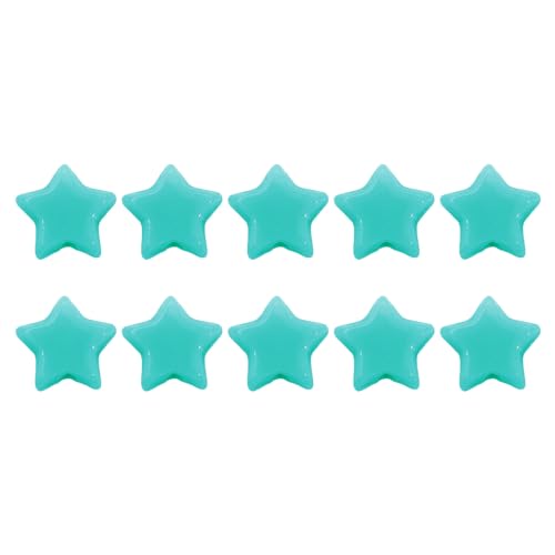Jeffergarden 50pcs Acrylsternperlen für DIY -Schmuck, die Niedliche Sternabstandshalterperlen für Handgefertigte Armbänder Halsketten Basteln Lassen (Loch grün) von Jeffergarden