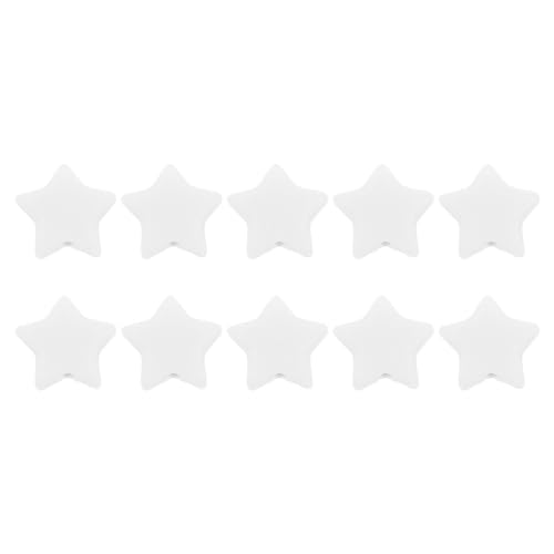 Jeffergarden 50pcs Acrylsternperlen für DIY -Schmuck, die Niedliche Sternabstandshalterperlen für Handgefertigte Armbänder Halsketten Basteln Lassen (WHITE) von Jeffergarden