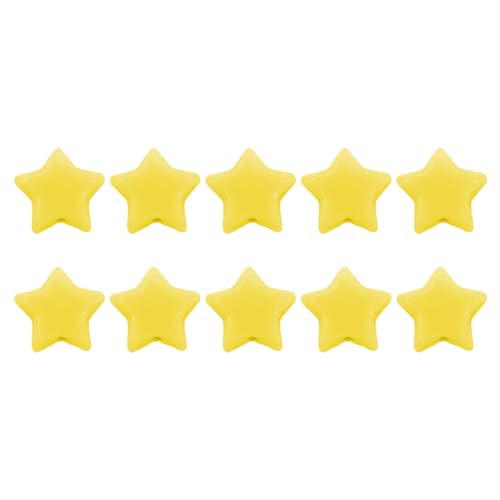 Jeffergarden 50pcs Acrylsternperlen für DIY -Schmuck, die Niedliche Sternabstandshalterperlen für Handgefertigte Armbänder Halsketten Basteln Lassen (YELLOW) von Jeffergarden