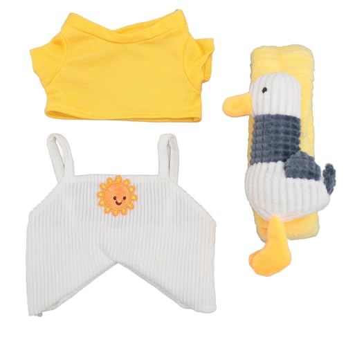 Jeffergarden Plüschpuppe Kleidung Handgefertigte Baumwolloutfits für 12-18-Zoll-Puppen Waschbares Stick-Nähen Weich Bequeme Dress-up-Kostüm (Hosenträger) von Jeffergarden