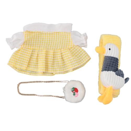 Jeffergarden Plüschpuppe Kleidung Handgefertigte Baumwolloutfits für 12-18-Zoll-Puppen Waschbares Stick-Nähen Weich Bequeme Dress-up-Kostüm (Kleid) von Jeffergarden