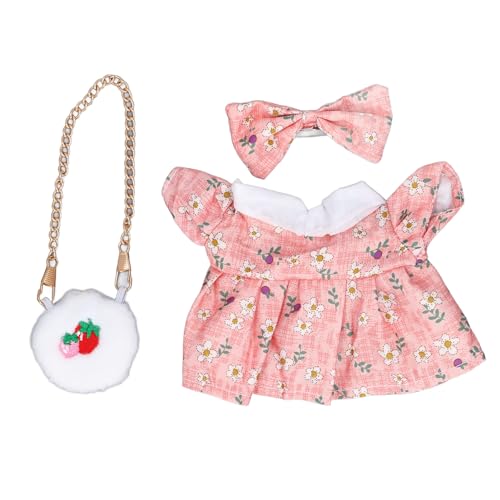 Jeffergarden Plüschpuppenkleidung Set Dress -up -Kleidung mit Fliege und Tasche Plüschspielzeug Dress -up -Accessoires für 7,8 Zoll Weich Gefüllte Puppen Jeffergarden Plüschpuppenkleidung Set Dress -up -Kleidung mit Fliege und Tasche Plüschspielzeug Dress -up -Accessoires für 7,8 Zoll Weich Gefüllte Puppen von Jeffergarden