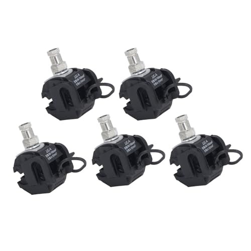 Kein Abblättern der Isolierung, Piercing-Stecker, Verzinnter Kabelverteiler für Industriestrom, 1 KV, Klemme, Gartenbeleuchtung, PVC, Kupfer, 5er-Set (JJC-4) von Jeffergarden