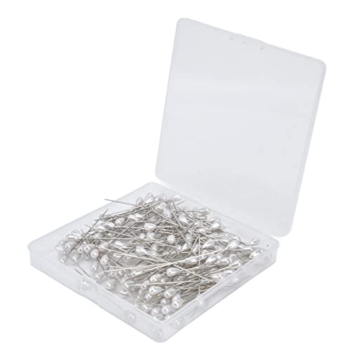 Tropfen-Perlenkopf-Stecknadeln, 200 Stück, zarte Silber-Weiß-Hochzeitssträuße-Stecknadeln für Frauen zum Nähen von Jeffergarden