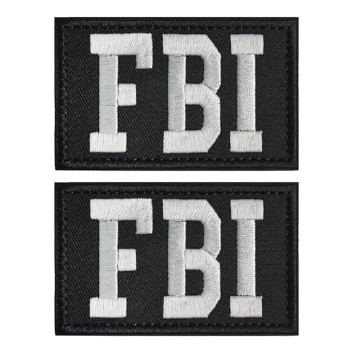 JEFUZH FBI-Patches mit Klettverschluss-System – FBI-Patch für Weste, Jacke, 2 Stück von Jefuzh