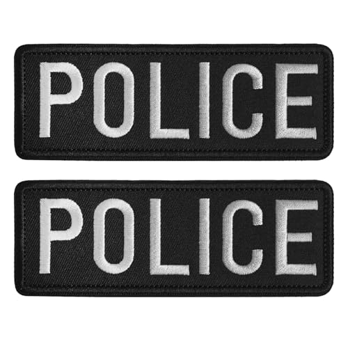 JEFUZH Pol1ce Patches Klettverschluss-System – Pol1ce Patch für Weste, Jacke, 2 Stück von Jefuzh