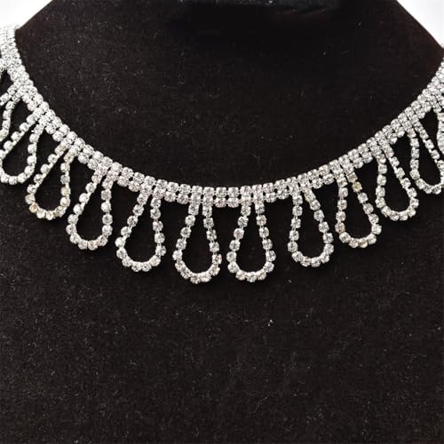 1 Meter Strass kurze Quaste Anhänger Trim Fransen Kristall Kette Halskette Applikation Nähen auf Kleidung Hochzeit Schuhe DIY Dekoration 1 Meter Strass kurze Quaste Anhänger Trim Fransen Kristall Kette Halskette Applikation Nähen auf Kleidung Hochzeit Schuhe DIY Dekoration von Jegsnoe