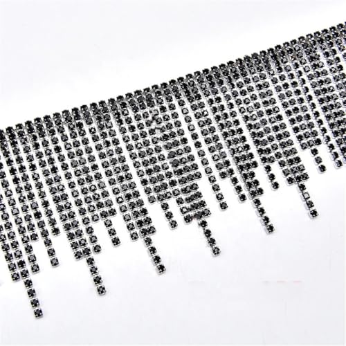 45 cm / 90 cm Strass-Fransen-Kristallkette, Strass-Quasten, Hochzeitsdekoration, zum Aufnähen, für Kleidung, Bänder, Halskette, Zierleiste zum Selbermachen 45 cm / 90 cm Strass-Fransen-Kristallkette, Strass-Quasten, Hochzeitsdekoration, zum Aufnähen, für Kleidung, Bänder, Halskette, Zierleiste zum Selbermachen von Jegsnoe