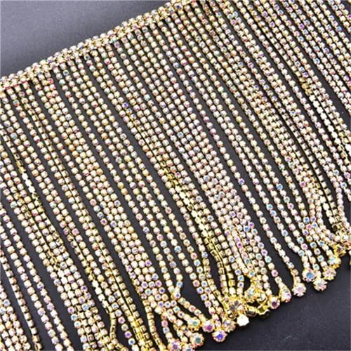 45 cm / 90 cm Strass-Fransen-Kristallkette, Strass-Quasten, Hochzeitsdekoration, zum Aufnähen, für Kleidung, Bänder, Halskette, Zierleiste zum Selbermachen 45 cm / 90 cm Strass-Fransen-Kristallkette, Strass-Quasten, Hochzeitsdekoration, zum Aufnähen, für Kleidung, Bänder, Halskette, Zierleiste zum Selbermachen von Jegsnoe