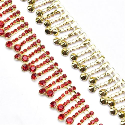 45 cm / 90 cm Strass-Fransen-Kristallkette, Strass-Quasten, Hochzeitsdekoration, zum Aufnähen, für Kleidung, Bänder, Halskette, Zierleiste zum Selbermachen von Jegsnoe