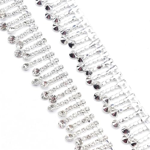 45 cm / 90 cm Strass-Fransen-Kristallkette, Strass-Quasten, Hochzeitsdekoration, zum Aufnähen, für Kleidung, Bänder, Halskette, Zierleiste zum Selbermachen 45 cm / 90 cm Strass-Fransen-Kristallkette, Strass-Quasten, Hochzeitsdekoration, zum Aufnähen, für Kleidung, Bänder, Halskette, Zierleiste zum Selbermachen von Jegsnoe
