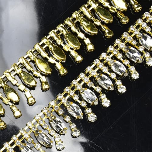 45 cm / 90 cm Strass-Fransen-Kristallkette, Strass-Quasten, Hochzeitsdekoration, zum Aufnähen, für Kleidung, Bänder, Halskette, Zierleiste zum Selbermachen 45 cm / 90 cm Strass-Fransen-Kristallkette, Strass-Quasten, Hochzeitsdekoration, zum Aufnähen, für Kleidung, Bänder, Halskette, Zierleiste zum Selbermachen von Jegsnoe